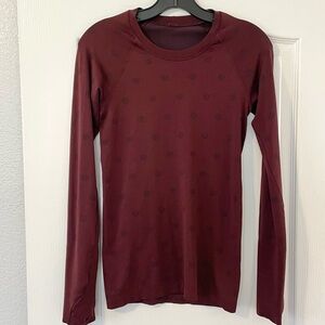 Lululemon Swiftly Tech Long Sleeve 2.0 Yogo Pop Cassis/Black - Size 4